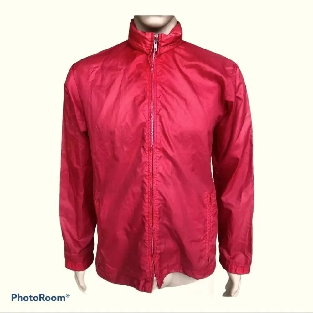 Vintage LL BEAN Red Windbreaker Aspen Anorak Sz L